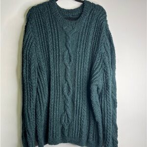 UNISEX Chunky Thick Sweater Green Extra Large XL